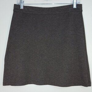 SOFIE MAX PULL ON KNIT MIDI LENGTH SKIRT, CHARCOL, SIZE SMALL